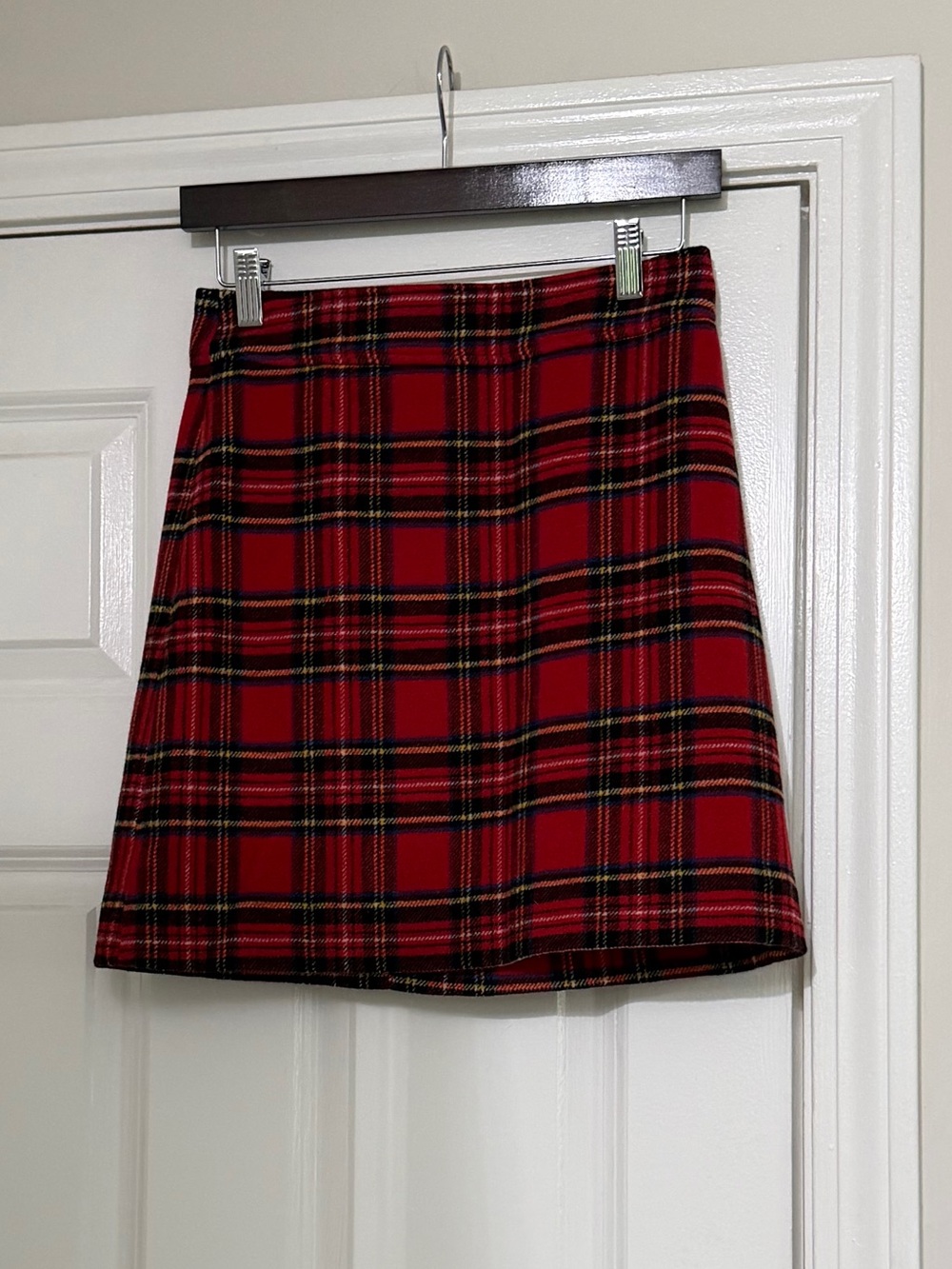 J. Crew Red Tartan Plaid Mini Skirt